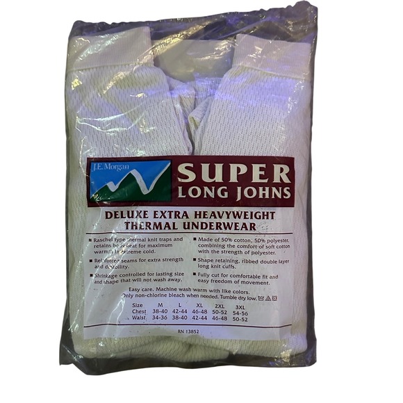 J.E. Morgan Tall Man Super Long Johns Deluxe Extra Heavyweight Thermal - Picture 2 of 2